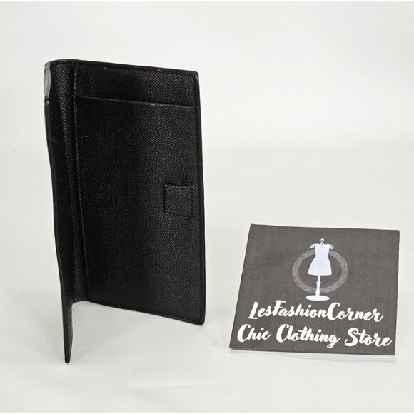 Coach Black Pebble Leather Checkbook Pen Holder Loop Wallet Small 2928 - Picture 6 of 12